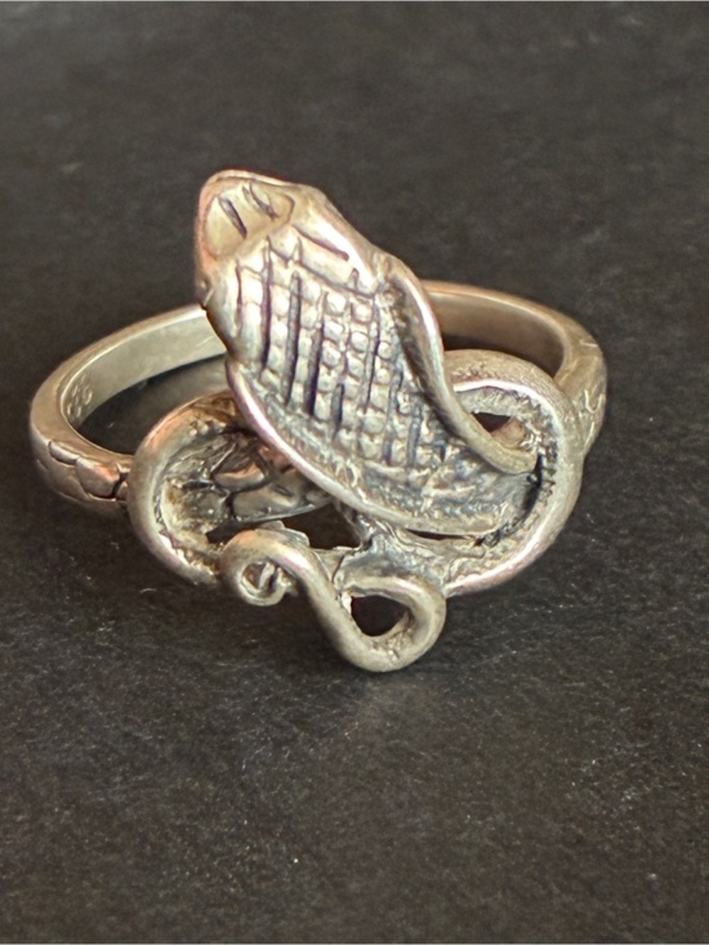 925 Sterling Silver Snake Wrap Ring - Silver Tone size 6️⃣